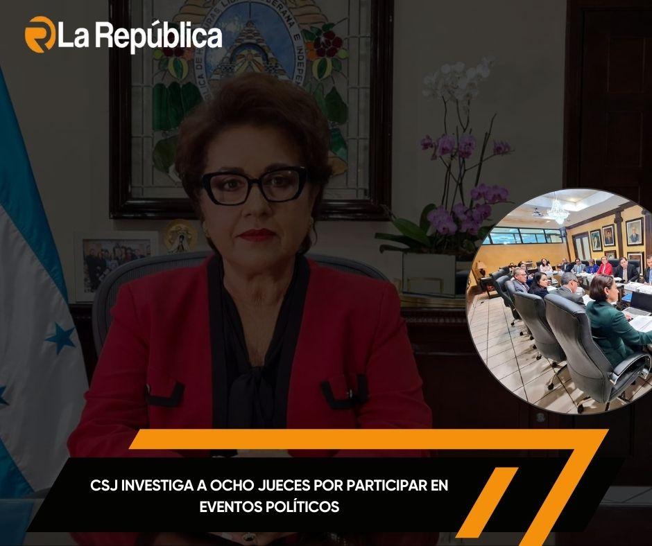 La presidenta de la Corte Suprema de Justicia (CSJ), Rebeca Ráquel Obando, confirmó que al menos ocho jueces están siendo investigados por p - Cover Image